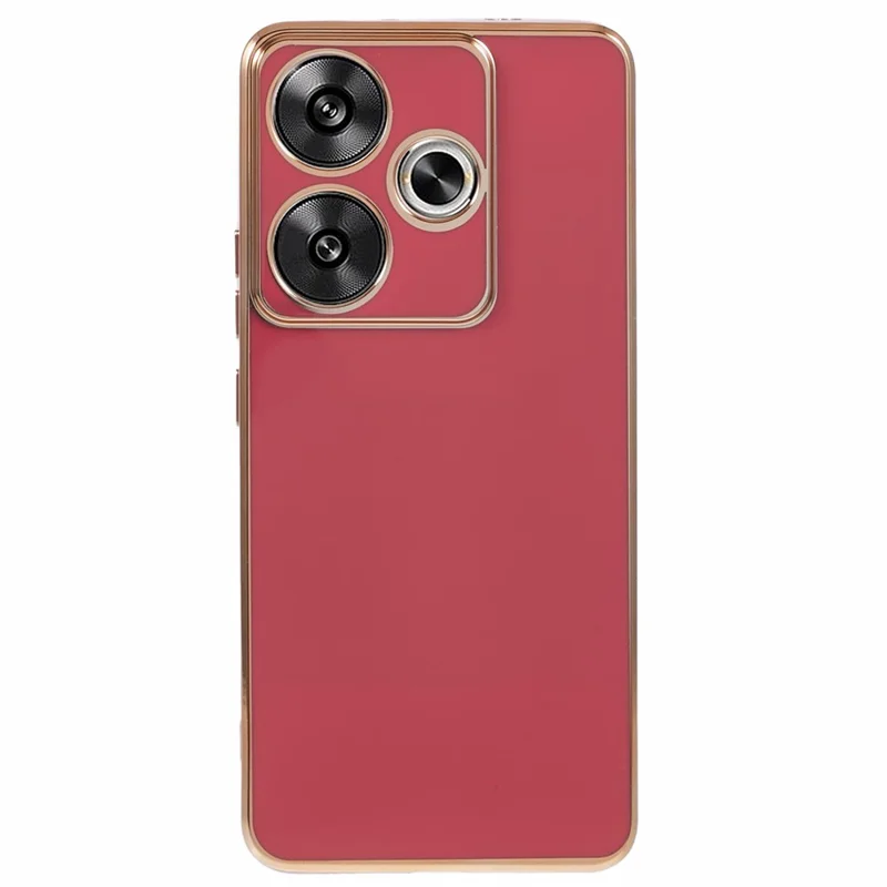 For Xiaomi Redmi Turbo 3 5G / Poco F6 5G Case Soft TPU Anti-Scratch Phone Cover 6D Electroplating - Red