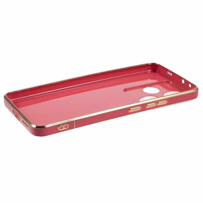 For Xiaomi Redmi Turbo 3 5G / Poco F6 5G Case Soft TPU Anti-Scratch Phone Cover 6D Electroplating - Red