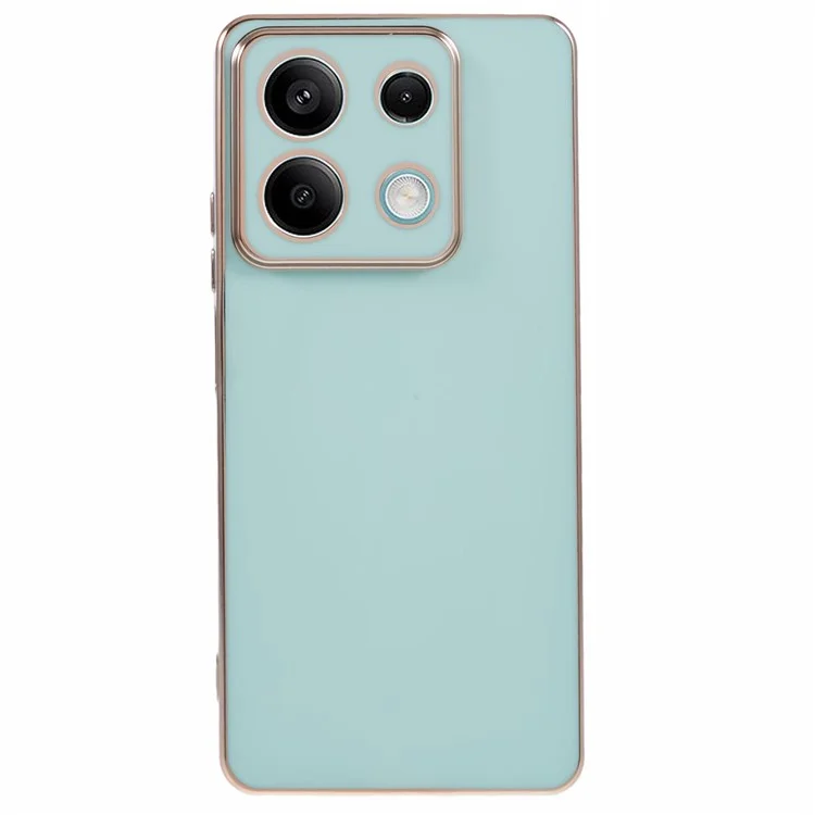 Pour Xiaomi Redmi Note 13 5G / Note 13R Pro 5G Étui 6D Électroplaquage TPU Housse de protection pour l'appareil photo - Cyan