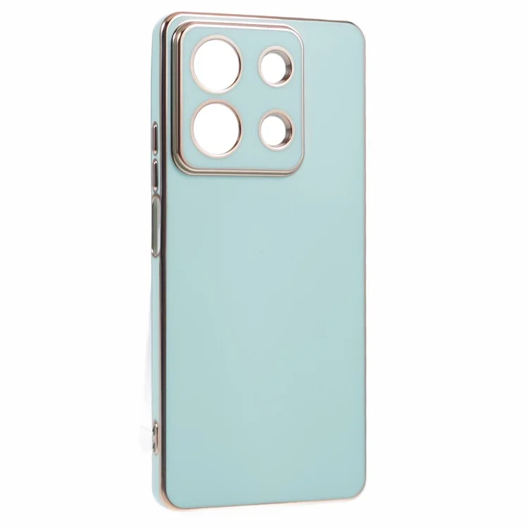 Pour Xiaomi Redmi Note 13 5G / Note 13R Pro 5G Étui 6D Électroplaquage TPU Housse de protection pour l'appareil photo - Cyan