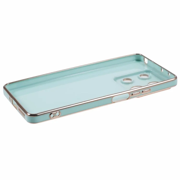 Pour Xiaomi Redmi Note 13 5G / Note 13R Pro 5G Étui 6D Électroplaquage TPU Housse de protection pour l'appareil photo - Cyan