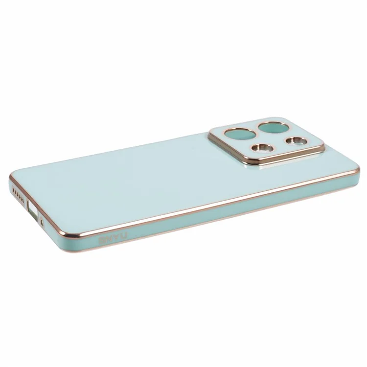 Pour Xiaomi Redmi Note 13 5G / Note 13R Pro 5G Étui 6D Électroplaquage TPU Housse de protection pour l'appareil photo - Cyan