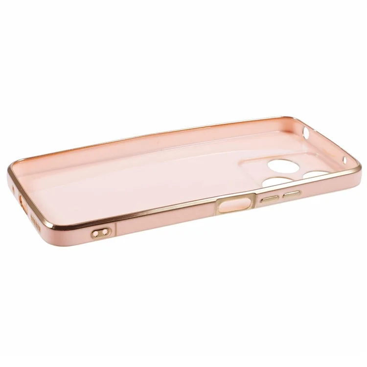 Para Xiaomi Redmi 13 5G / 13 4G / Note 13R 5G Funda Funda de Teléfono con Revestimiento Electrochapado de TPU Astronauta Lindo con Soporte - Rosa