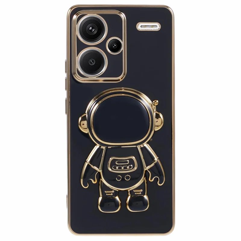 For Xiaomi Redmi Note 13 Pro+ 5G Case Astronaut Kickstand Design TPU Phone Cover Precise Cutout - Black