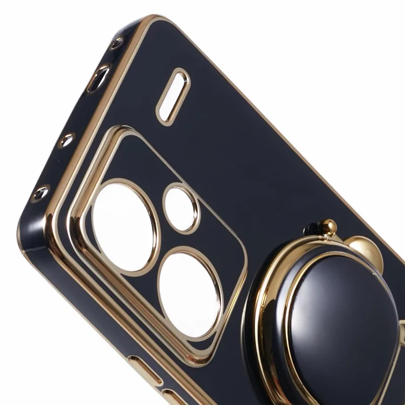 For Xiaomi Redmi Note 13 Pro+ 5G Case Astronaut Kickstand Design TPU Phone Cover Precise Cutout - Black