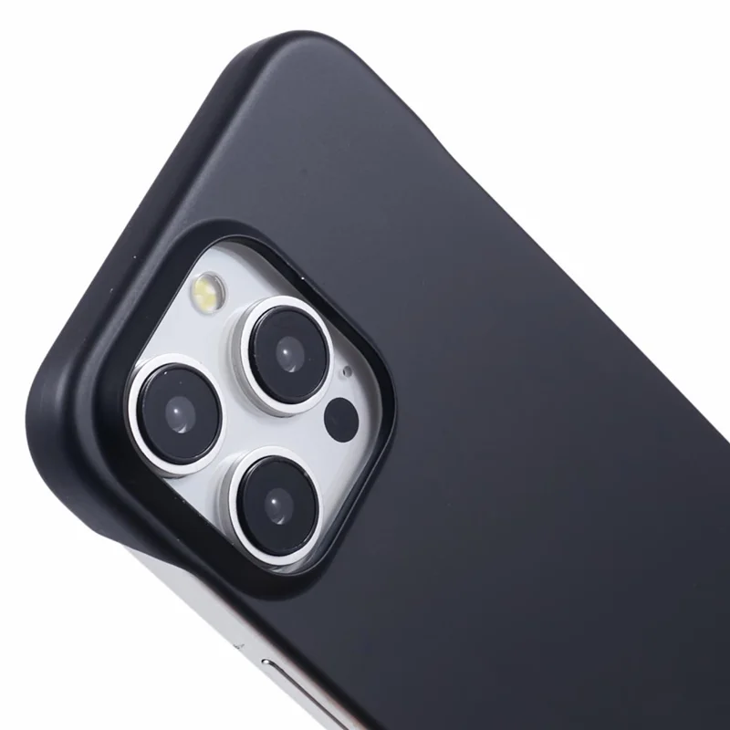 For iPhone 14 Pro Max Case Borderless Design Hard PC Phone Cover Ultra-Thin Lightweight - Black