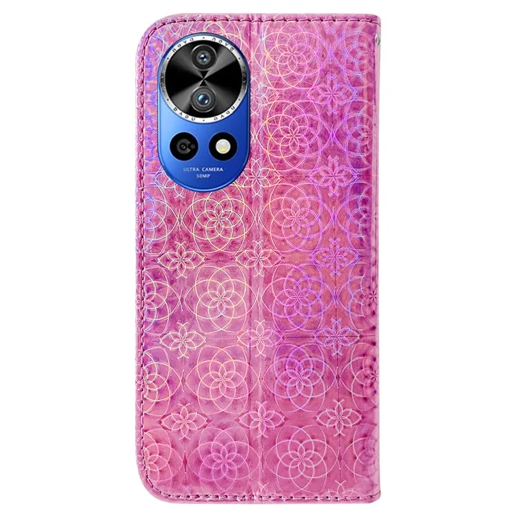 Funda para Huawei nova 12 Pro 5G / 12 Ultra 5G Caso Anti-Caída Dazzling Flower Leather Phone Cover - Rosa