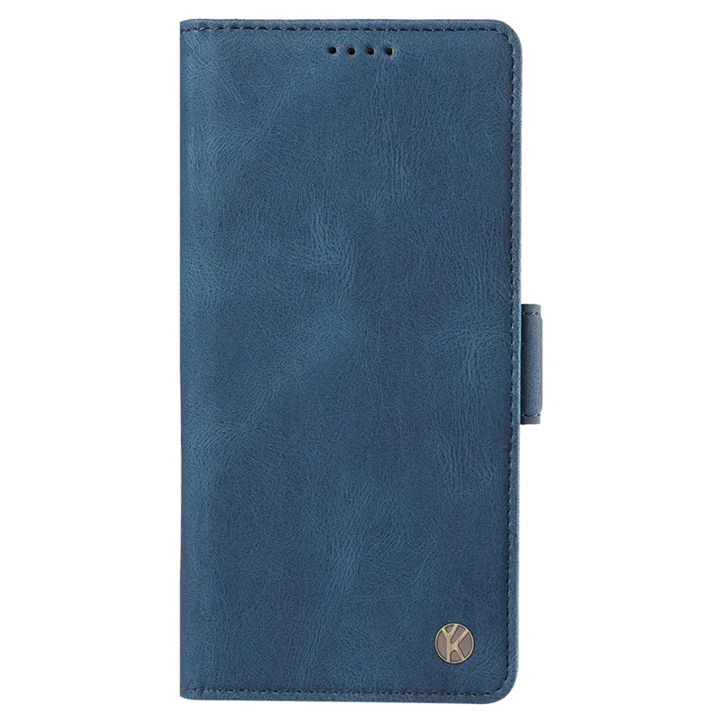YIKATU YK-005 For Samsung Galaxy S24 FE Case Skin-Touch Wallet Leather Phone Cover - Blue