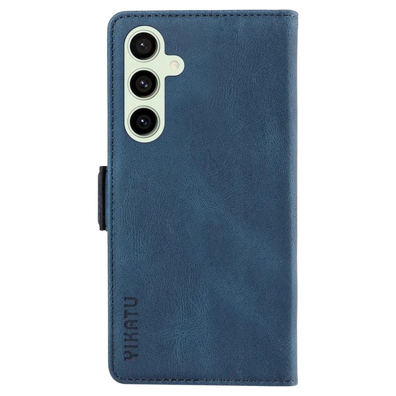 YIKATU YK-005 For Samsung Galaxy S24 FE Case Skin-Touch Wallet Leather Phone Cover - Blue
