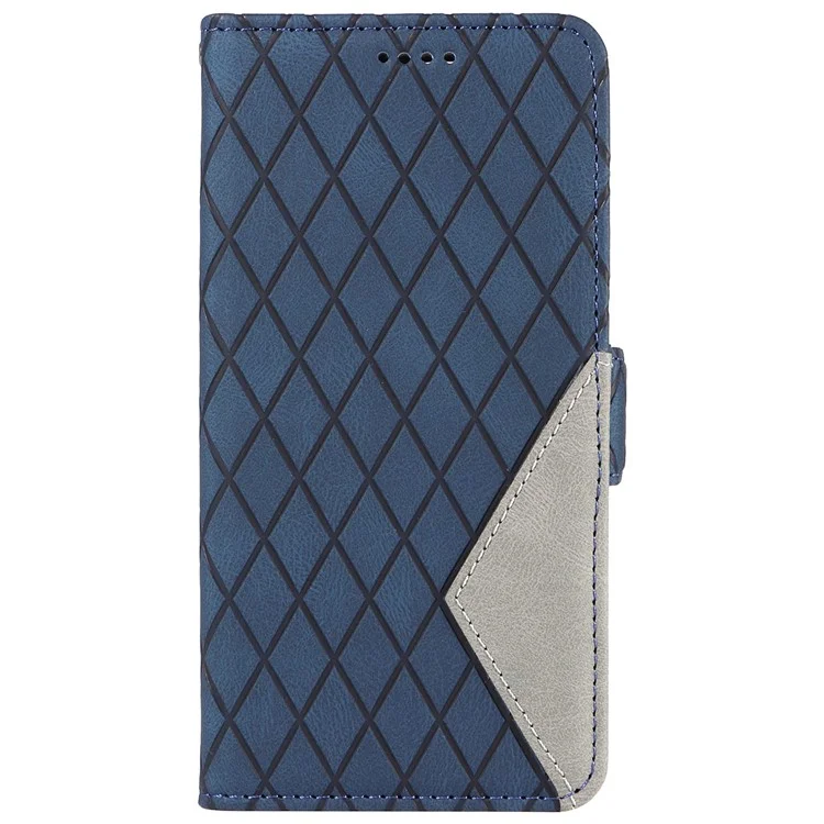 Für Samsung Galaxy S24 FE Case Wallet Card Slots Rhombus Leder Handyhülle - Blau
