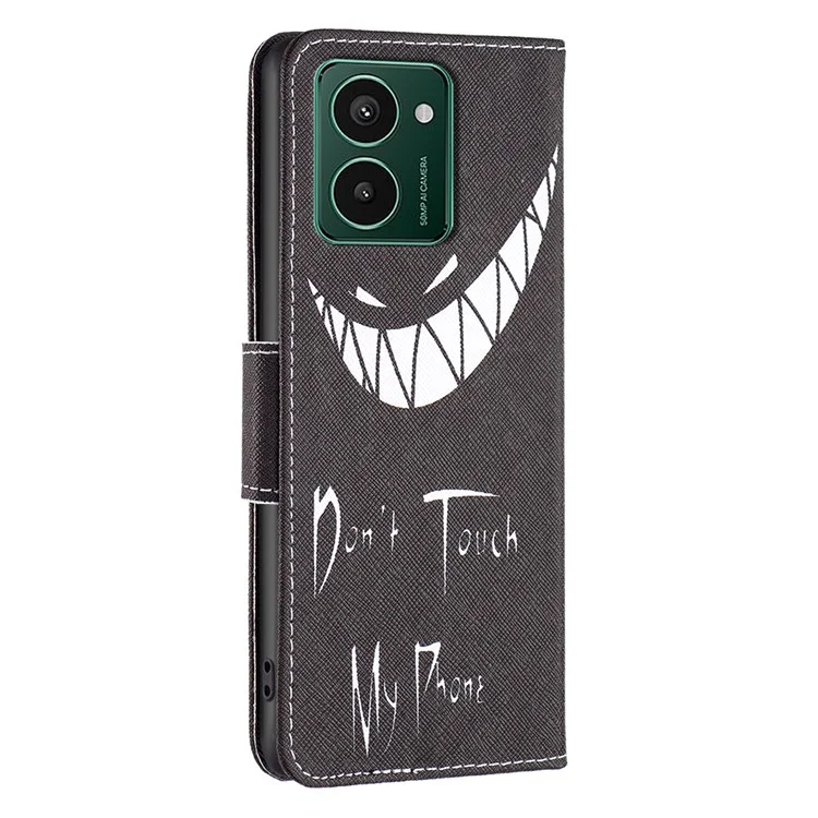For HMD Pulse Pro Wallet Case Pattern Print Phone Leather Cover - Don't Touch My Phone
