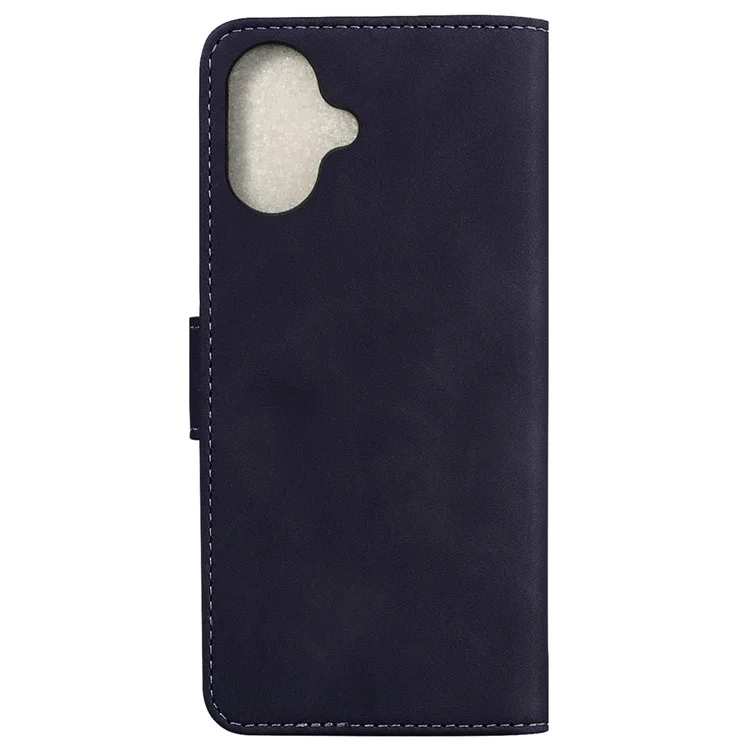 Für iPhone 16 Plus Case Einfarbige PU-Leder Stand Handyhülle - Schwarz