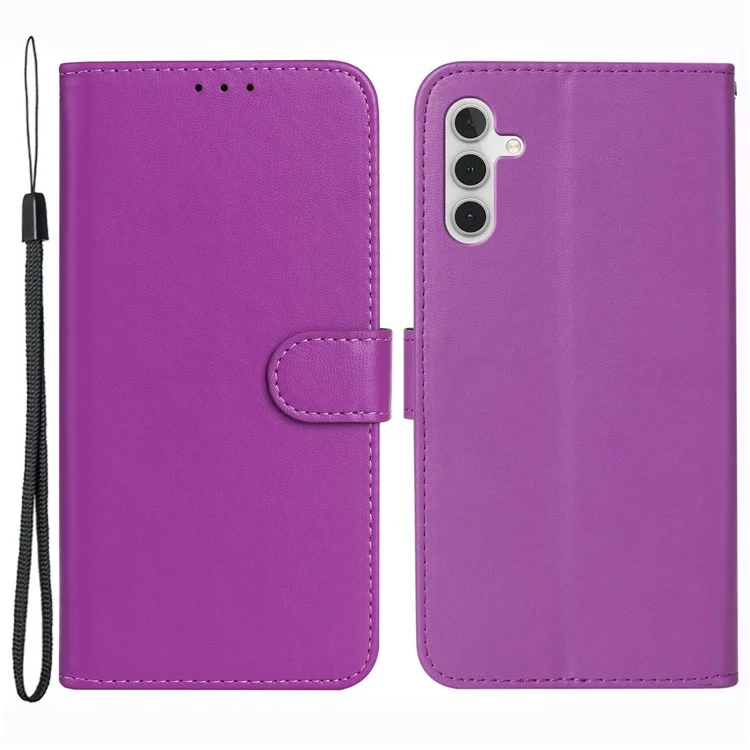 Für Samsung Galaxy S24 FE Case Wallet PU Leder Einfarbig Handyhülle - Lila
