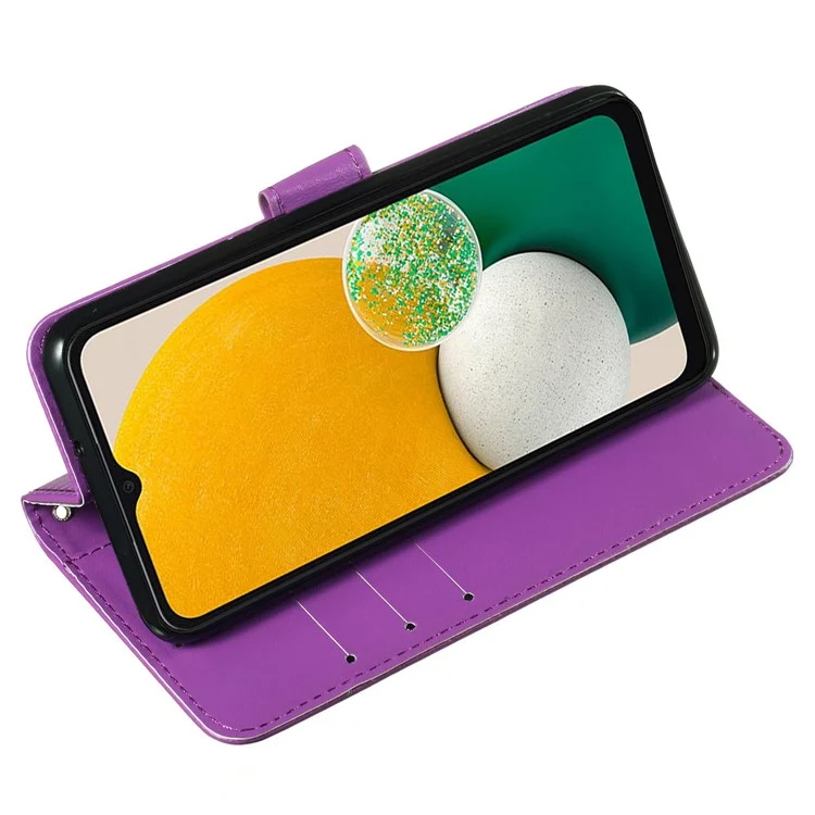 Für Samsung Galaxy S24 FE Case Wallet PU Leder Einfarbig Handyhülle - Lila