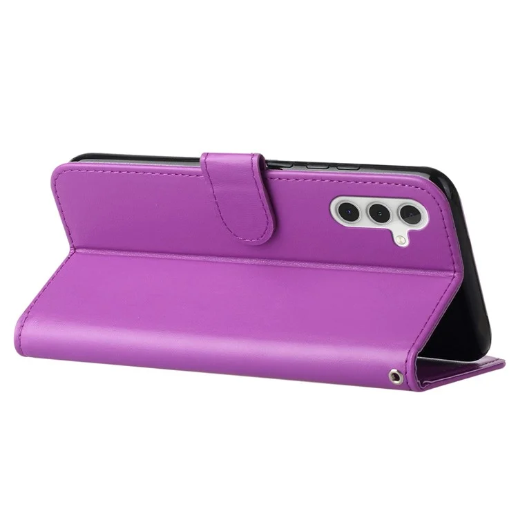 Für Samsung Galaxy S24 FE Case Wallet PU Leder Einfarbig Handyhülle - Lila