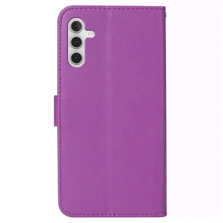 Für Samsung Galaxy S24 FE Case Wallet PU Leder Einfarbig Handyhülle - Lila