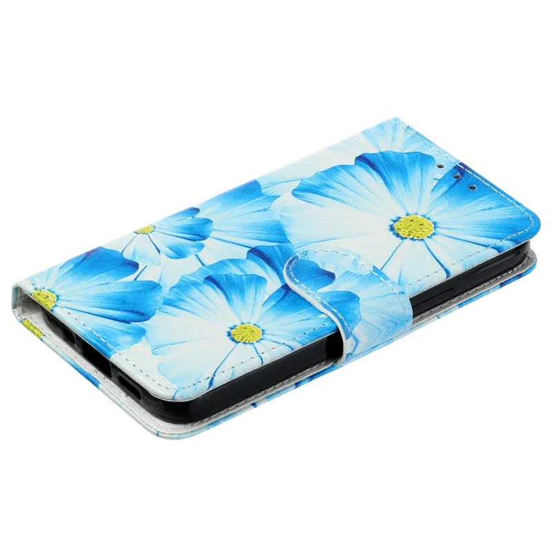 For Samsung Galaxy S24 FE Case Pattern Design Leather Flip Phone Cover - Orchid