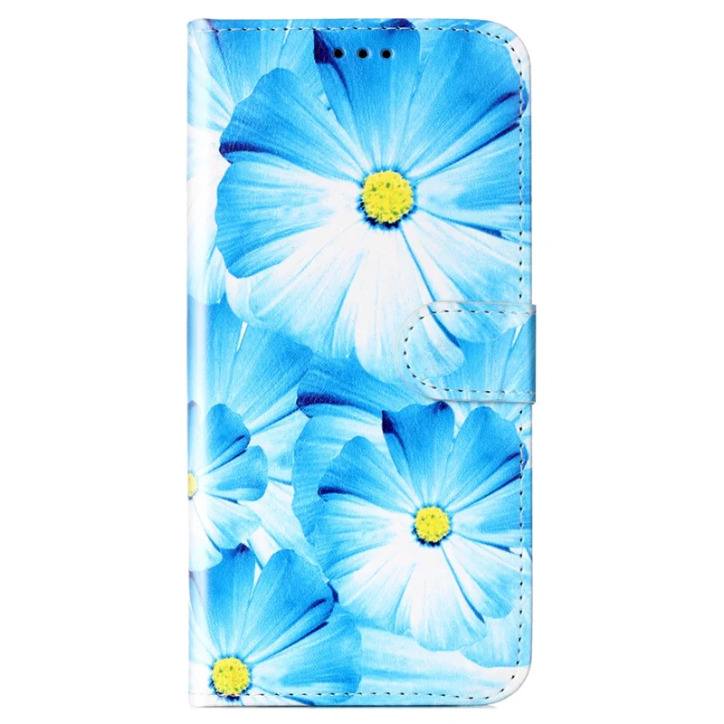 For Samsung Galaxy S24 FE Case Pattern Design Leather Flip Phone Cover - Orchid