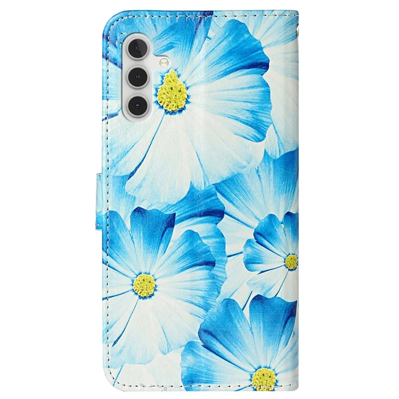 For Samsung Galaxy S24 FE Case Pattern Design Leather Flip Phone Cover - Orchid