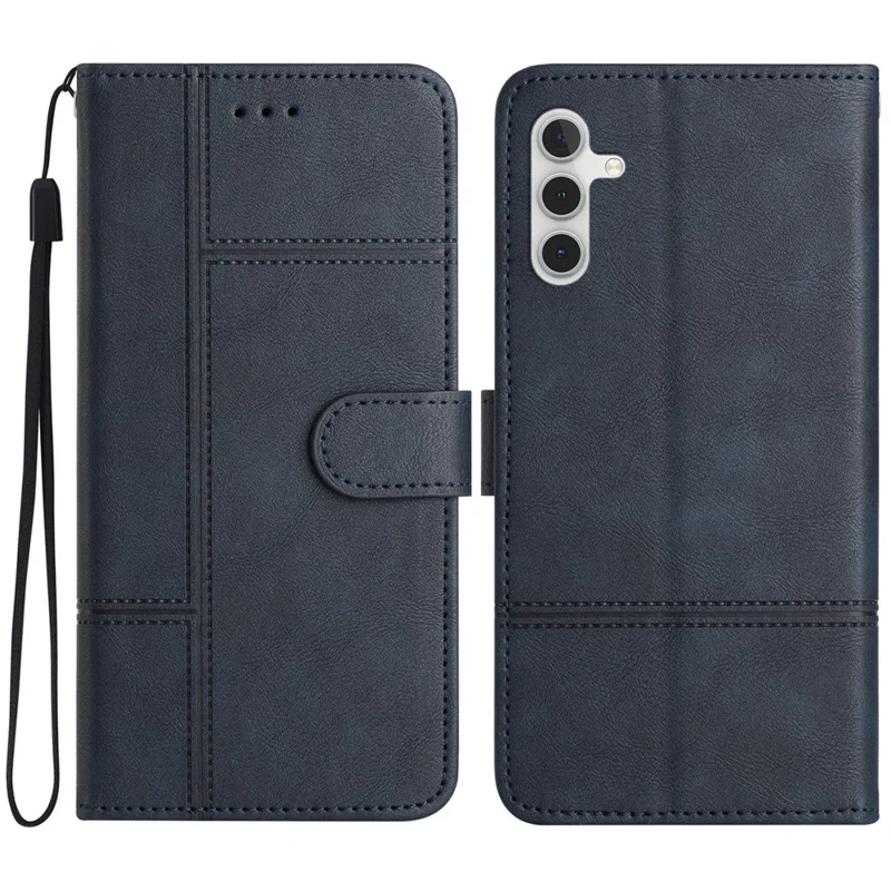 Für Samsung Galaxy S24 FE Case Wallet Cowhide Texture Leder Handyhülle - Blau