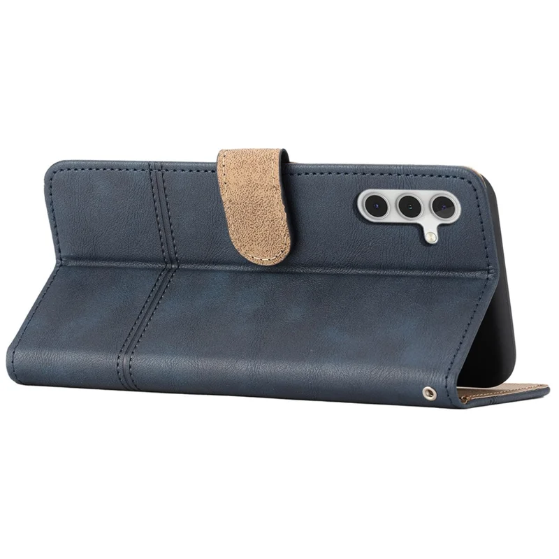 Für Samsung Galaxy S24 FE Case Wallet Cowhide Texture Leder Handyhülle - Blau