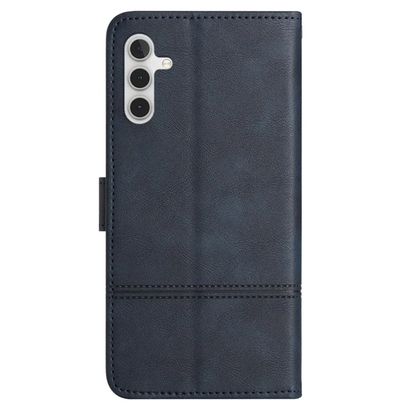 Für Samsung Galaxy S24 FE Case Wallet Cowhide Texture Leder Handyhülle - Blau