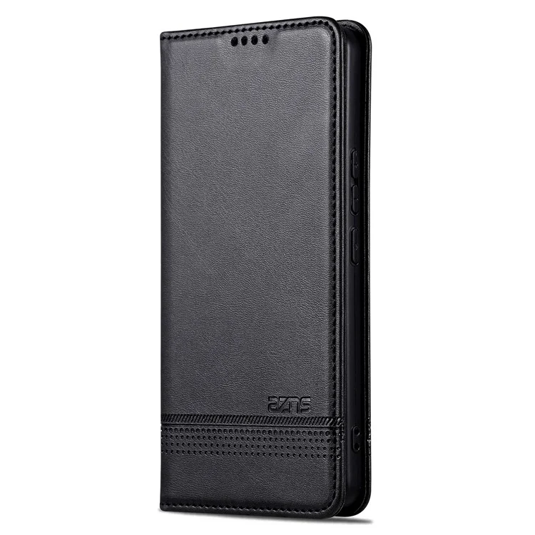 AZNS For Oppo Reno12 Pro 5G (Global) Case Cowhide Texture PU Leather Phone Shell - Black