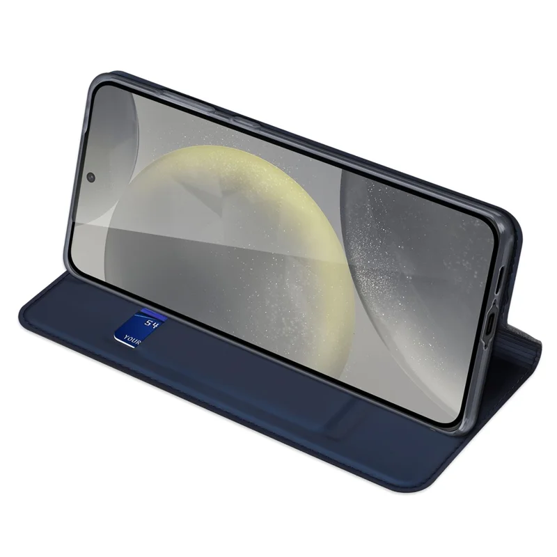 DUX DUCIS Skin Pro Series For Samsung Galaxy S24 FE Leather Case Card Holder Phone Cover - Blue