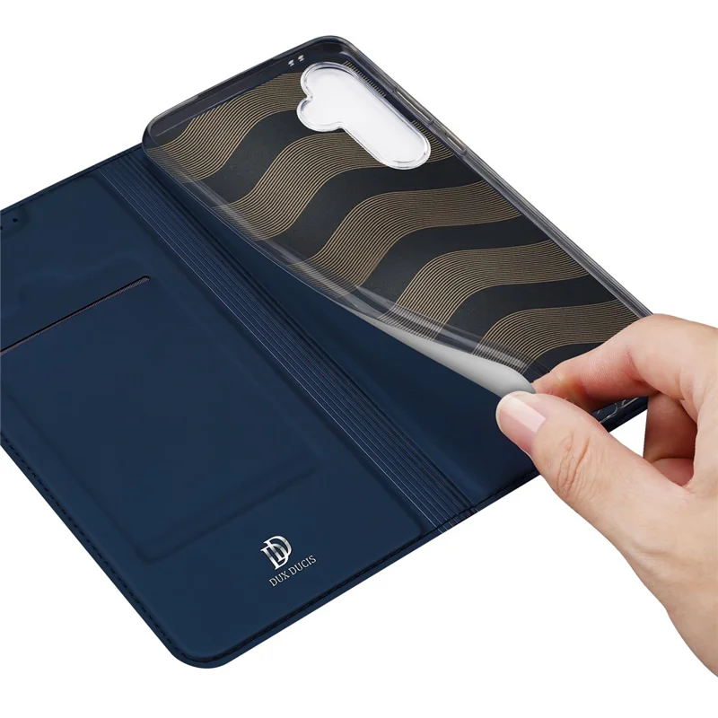 DUX DUCIS Skin Pro Series For Samsung Galaxy S24 FE Leather Case Card Holder Phone Cover - Blue