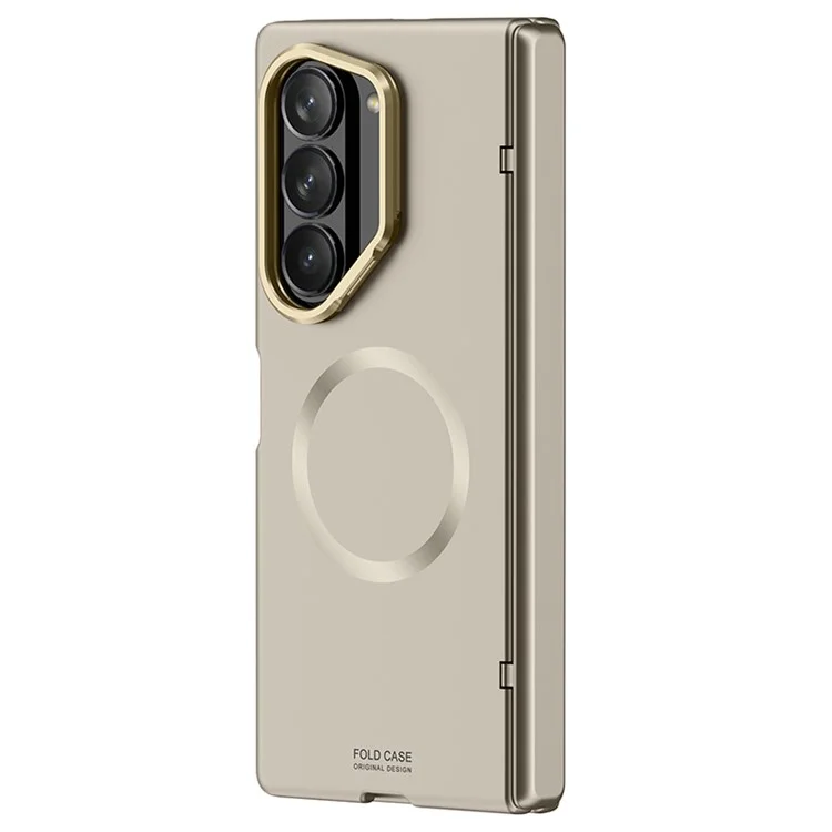 Per Samsung Galaxy Z Fold6 5G Custodia Magnetica in PC Rigido Cover Telefono con Pellicola in Vetro Temperato Privacy - Grigio Titanio