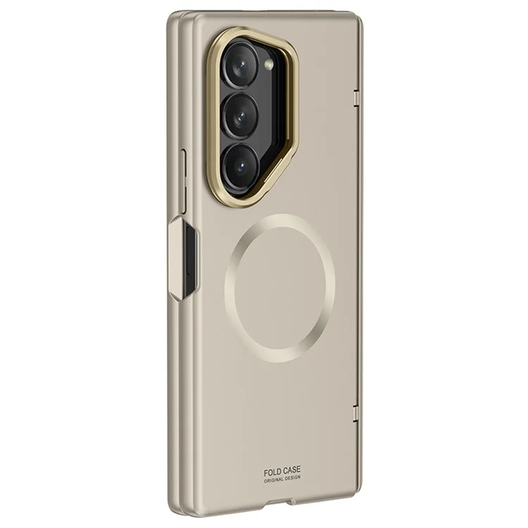 Per Samsung Galaxy Z Fold6 5G Custodia Magnetica in PC Rigido Cover Telefono con Pellicola in Vetro Temperato Privacy - Grigio Titanio