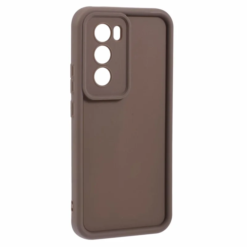 For Oppo Reno12 5G (Global) Case TPU Soft Phone Cover Thickened Shockproof - Brown