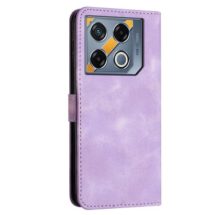 Pour Infinix GT 20 Pro 5G Étui en cuir portefeuille antichoc Housse à rabat avec imprimé triangle - Violet