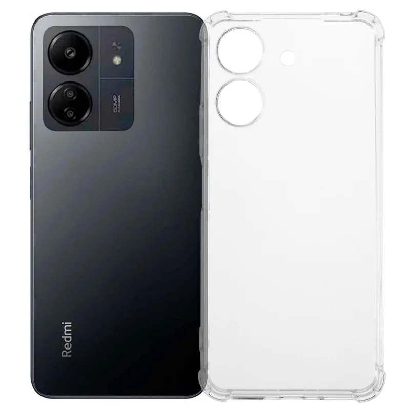Per Xiaomi Redmi 13C 4G / Poco C65 4G Custodia TPU Rafforzata con Angoli Rinforzati Custodia Telefonica Trasparente