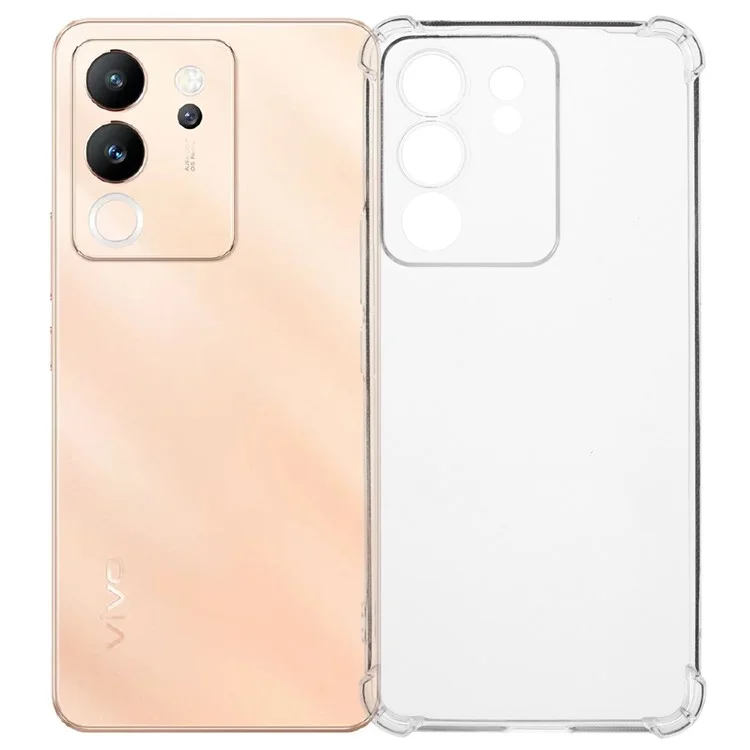 Pour vivo V30 Lite 5G Étui TPU Renforcé Conception à quatre coins Anti-choc Étui de téléphone transparent