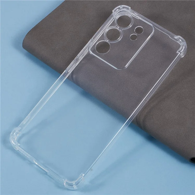 Pour vivo V30 Lite 5G Étui TPU Renforcé Conception à quatre coins Anti-choc Étui de téléphone transparent