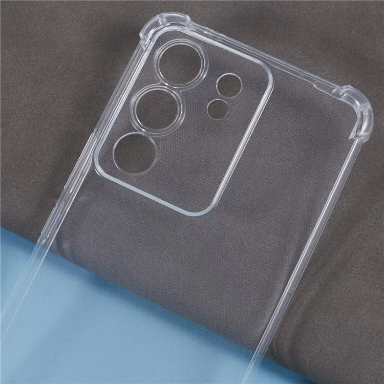 Pour vivo V30 Lite 5G Étui TPU Renforcé Conception à quatre coins Anti-choc Étui de téléphone transparent