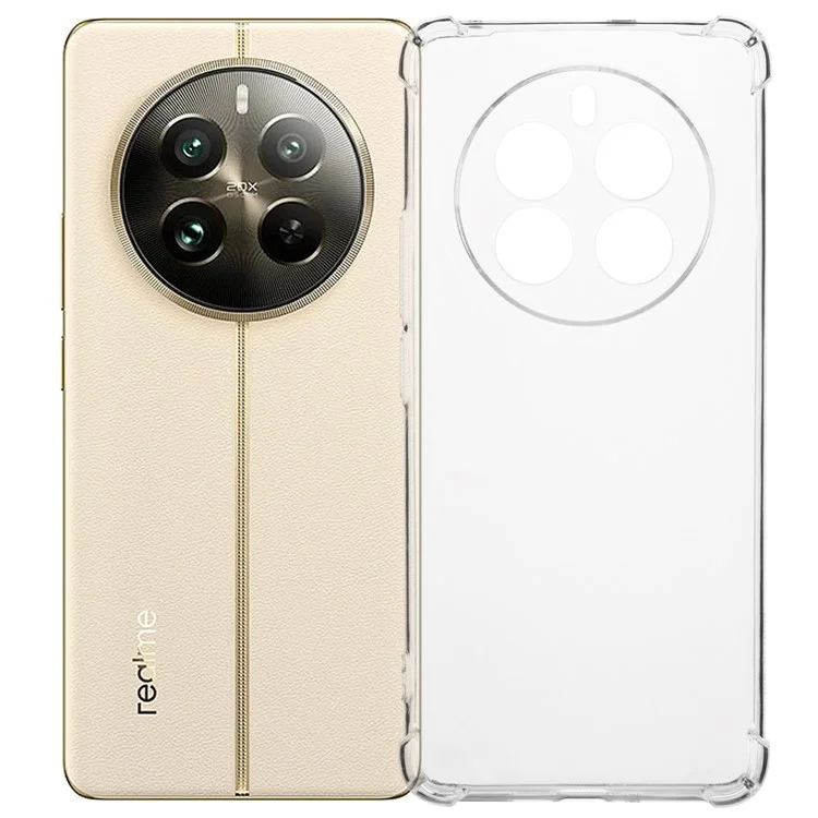 For Realme 12 Pro+ 5G / 12 Pro 5G Phone Case Thicken Four Corner Clear TPU Cover