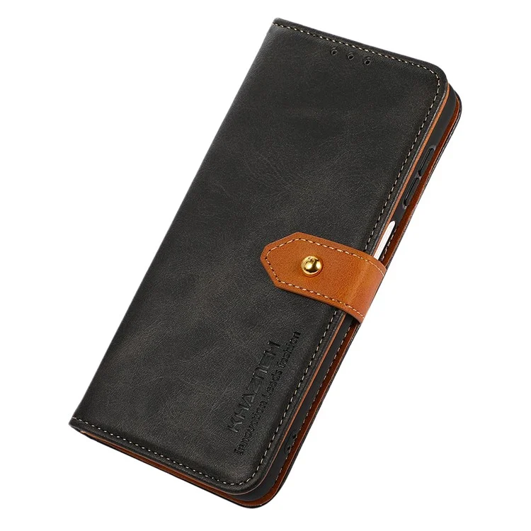 KHAZNEH For Motorola Moto G64 5G / G54 Power 5G Wallet Case Stand Leather Phone Cover - Black