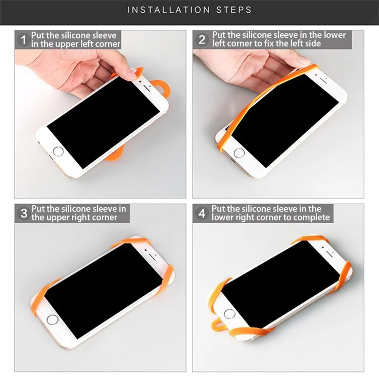 Silikon-Nackengurt-Handyhalter, kompatibel mit Smartphones von 4,0-6,2 Zoll - Space Grey