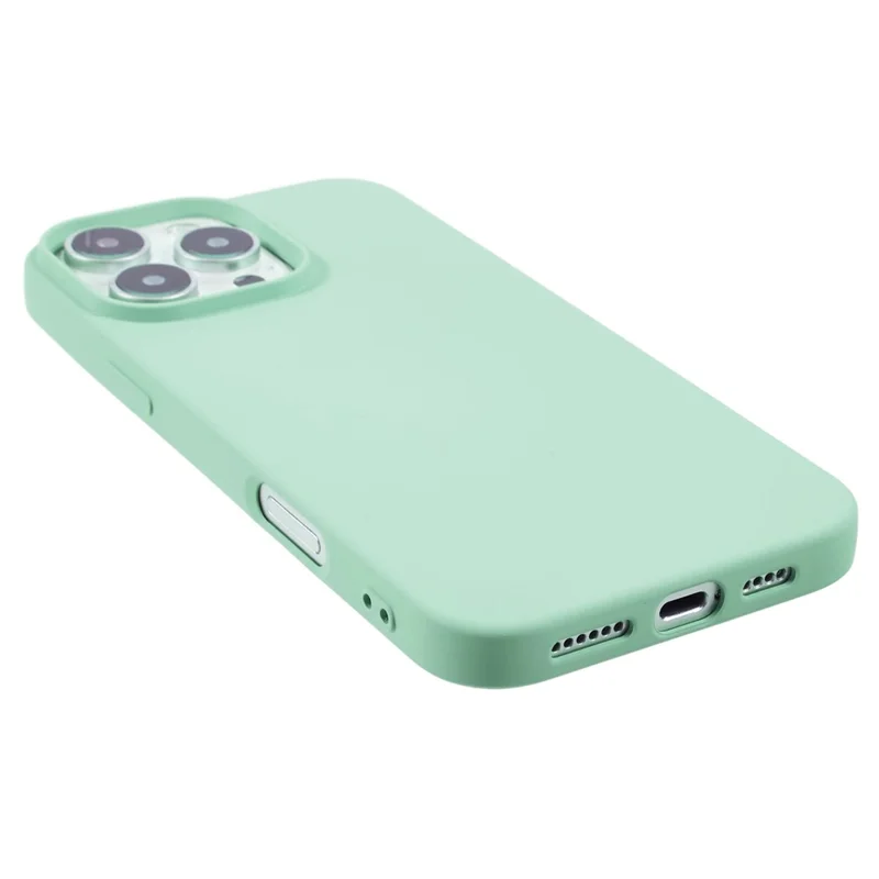 For iPhone 16 Pro Case Soft TPU Fiber Lining Protective Phone Cover - Light Green