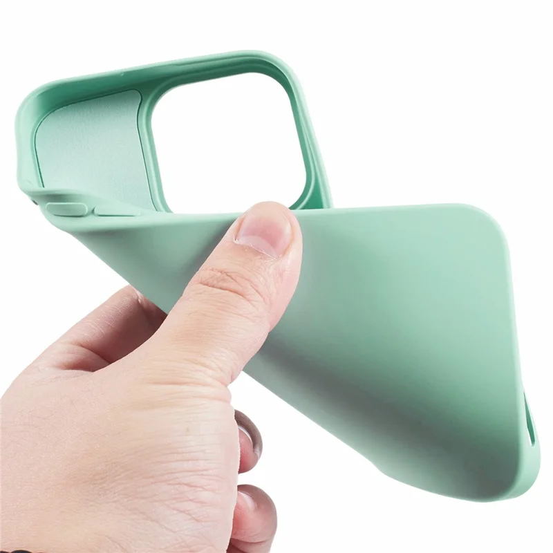For iPhone 16 Pro Case Soft TPU Fiber Lining Protective Phone Cover - Light Green
