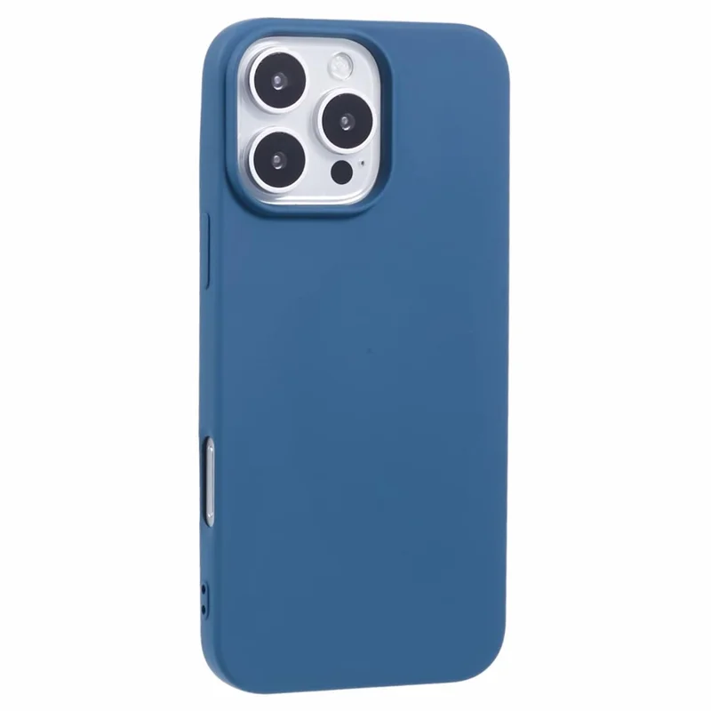 For iPhone 16 Pro Case Soft TPU Fiber Lining Protective Phone Cover - Blue