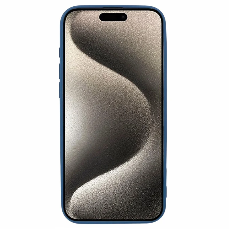 For iPhone 16 Pro Case Soft TPU Fiber Lining Protective Phone Cover - Blue
