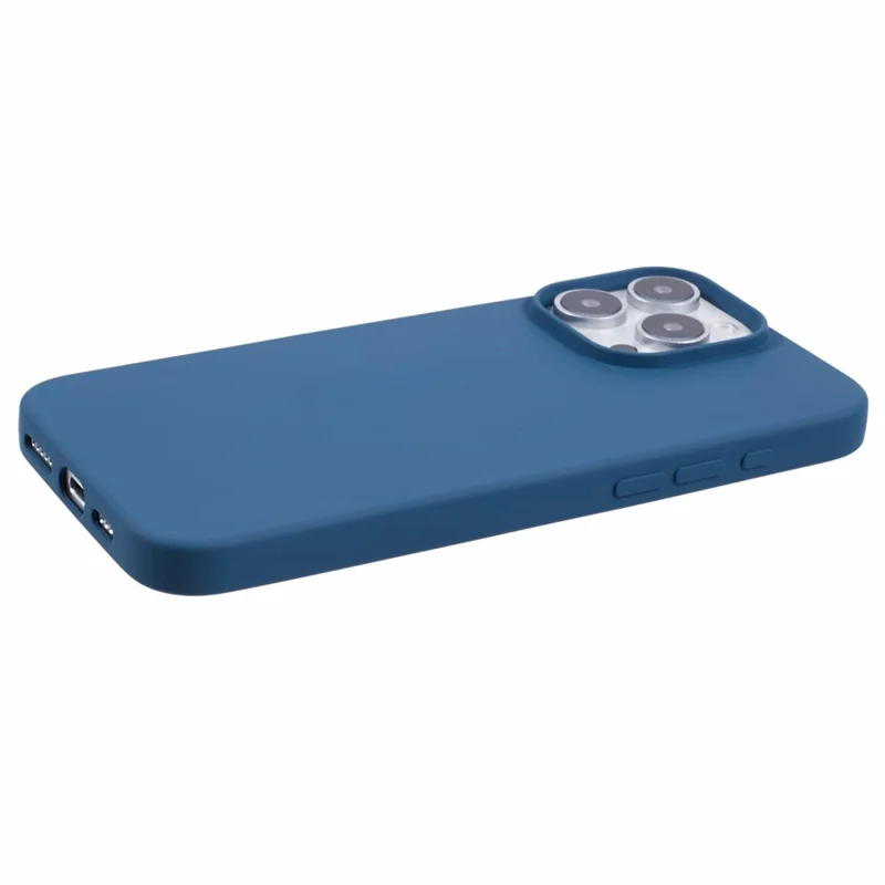 For iPhone 16 Pro Case Soft TPU Fiber Lining Protective Phone Cover - Blue