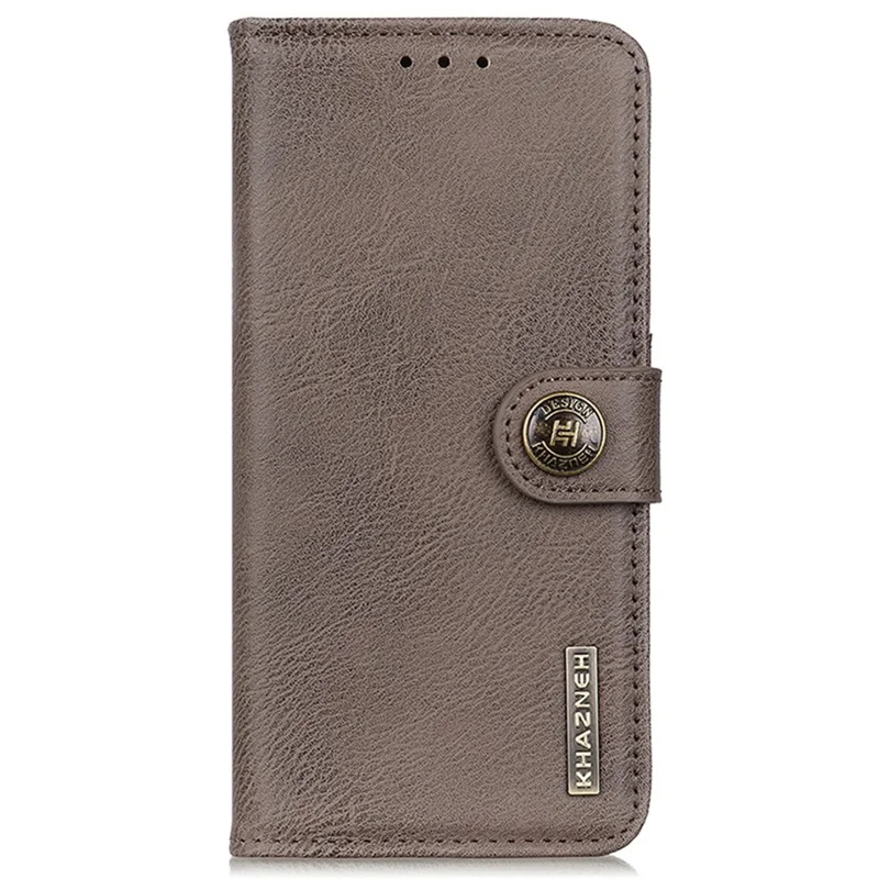 KHAZNEH For Oppo Reno12 Pro 5G (Global) Case Cowhide Texture Leather Wallet Stand Cover - Khaki