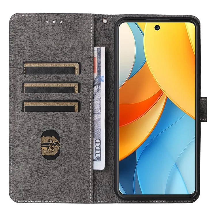 For ZTE Axon 60 Lite  /  Blade V60 Vita Leather Case RFID Blocking Wallet Phone Cover with Strap - Green