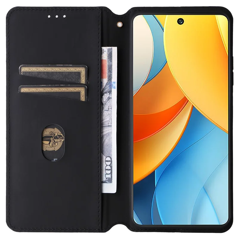 For ZTE Axon 60 Lite  /  Blade V60 Vita Case Leather Wallet Phone Cover Rhombus Imprinted - Silver