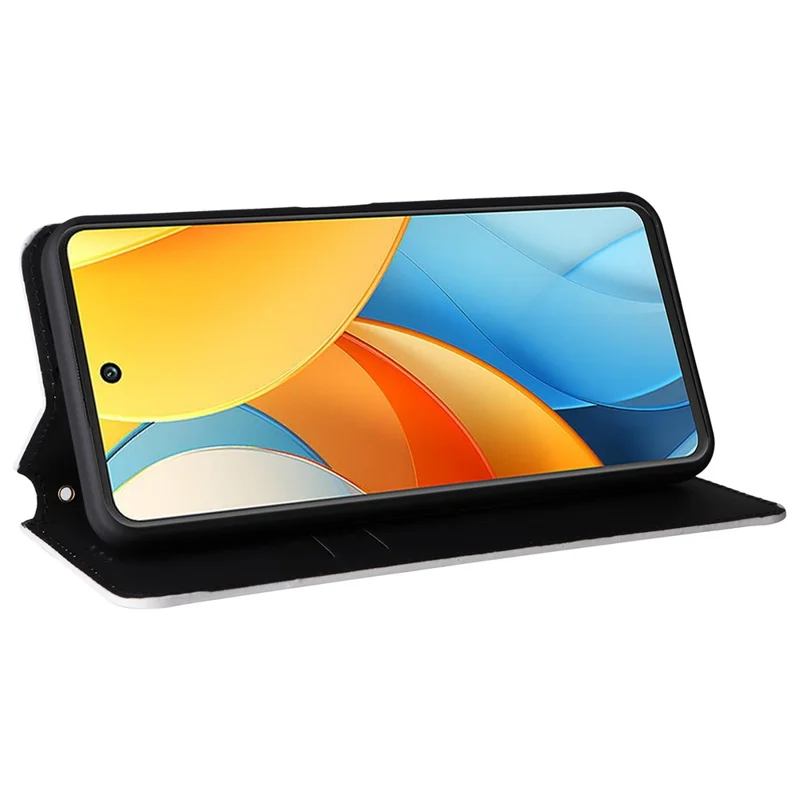 For ZTE Axon 60 Lite  /  Blade V60 Vita Case Leather Wallet Phone Cover Rhombus Imprinted - Silver