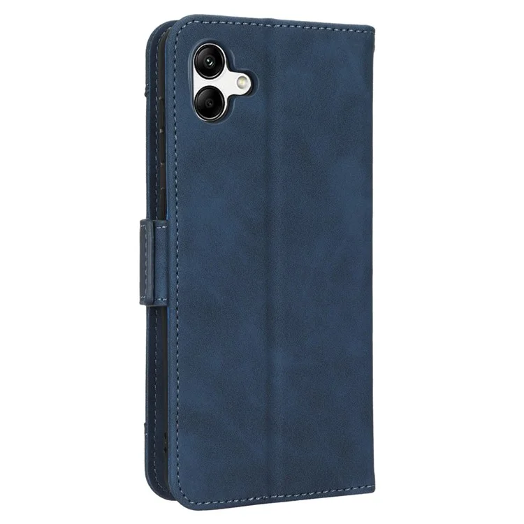 Custodia in pelle PU con più slot per schede per Samsung Galaxy A04 4G (164,4 x 76,3 x 9,1 mm) / M13 5G, portafoglio a libro con supporto - Blu